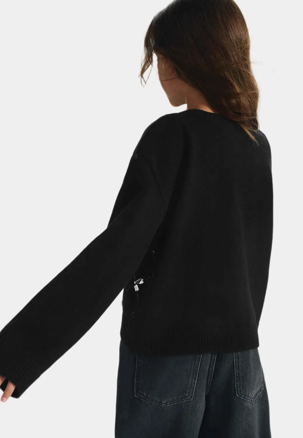 Кардиган с блестками (6-16 лет) - кардиган Marks & Spencer, Black — фото 3