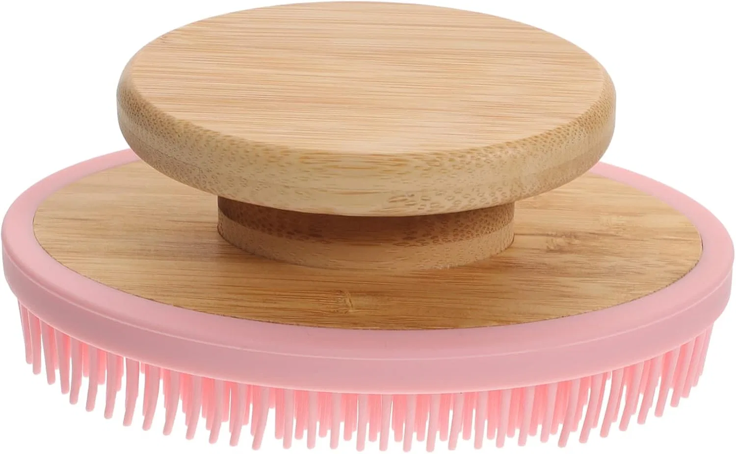 Щетка для тела силиконовая, двусторонняя, VALICLUD, 1 шт, 13x8x5.5 см, Pink