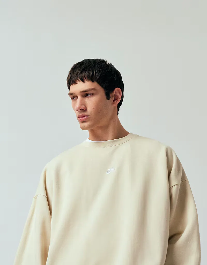 Свободная толстовка Nike Club из французской махровой ткани, бежевый