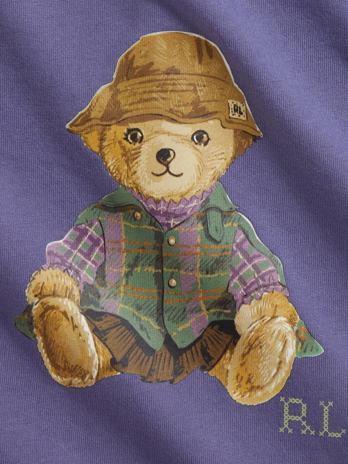 Футболка Polo Bear с оборками Polo Ralph Lauren Kids, фиолетовый — фото 3
