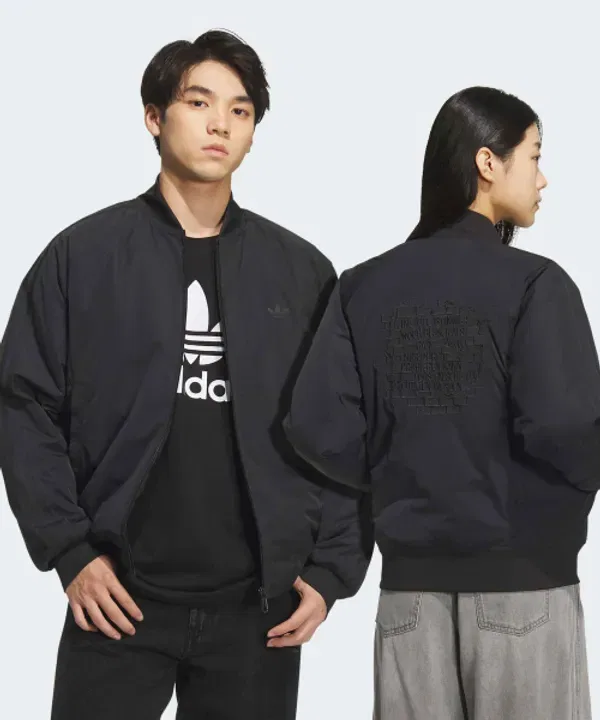 Куртка-бомбер стандартная 10, Adidas, черный