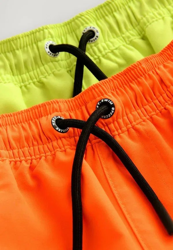 Плавки 2 шт, Regular fit, Swim shorts, Next, желтый/оранжевый — фото 4
