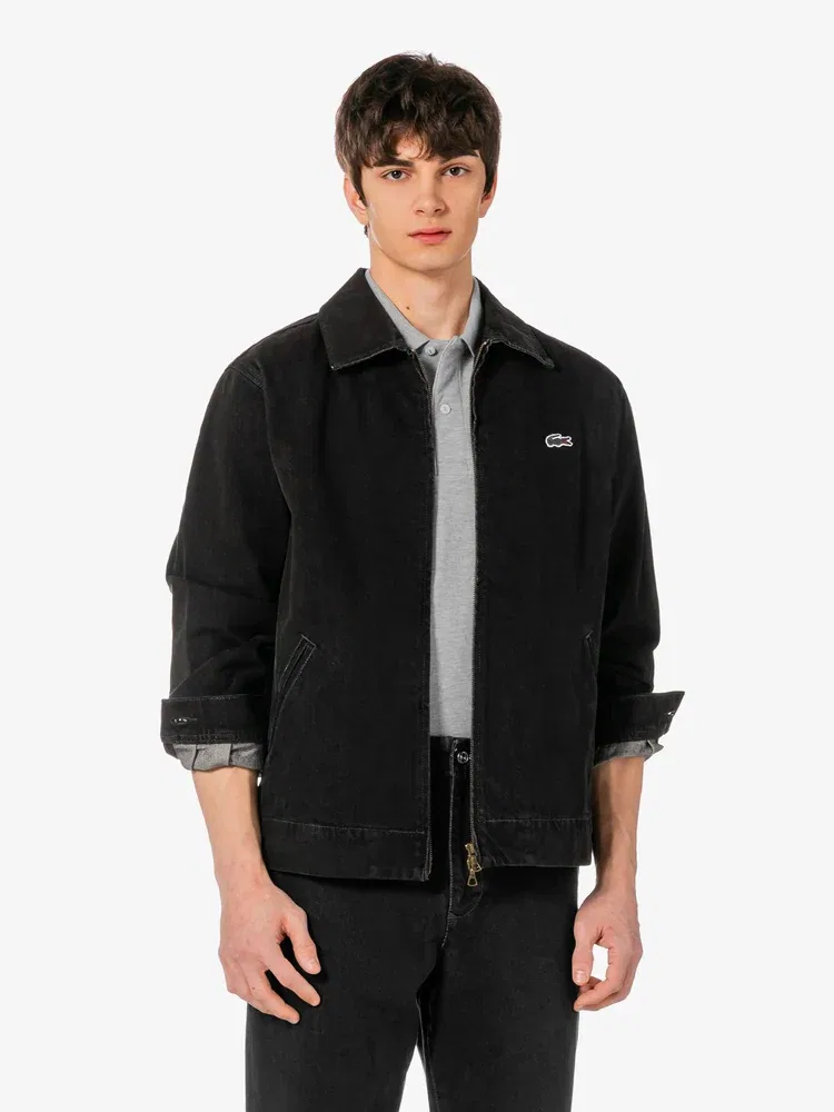 Куртка джинсовая JP Denim Zip Jacket LACOSTE, Black — фото 2