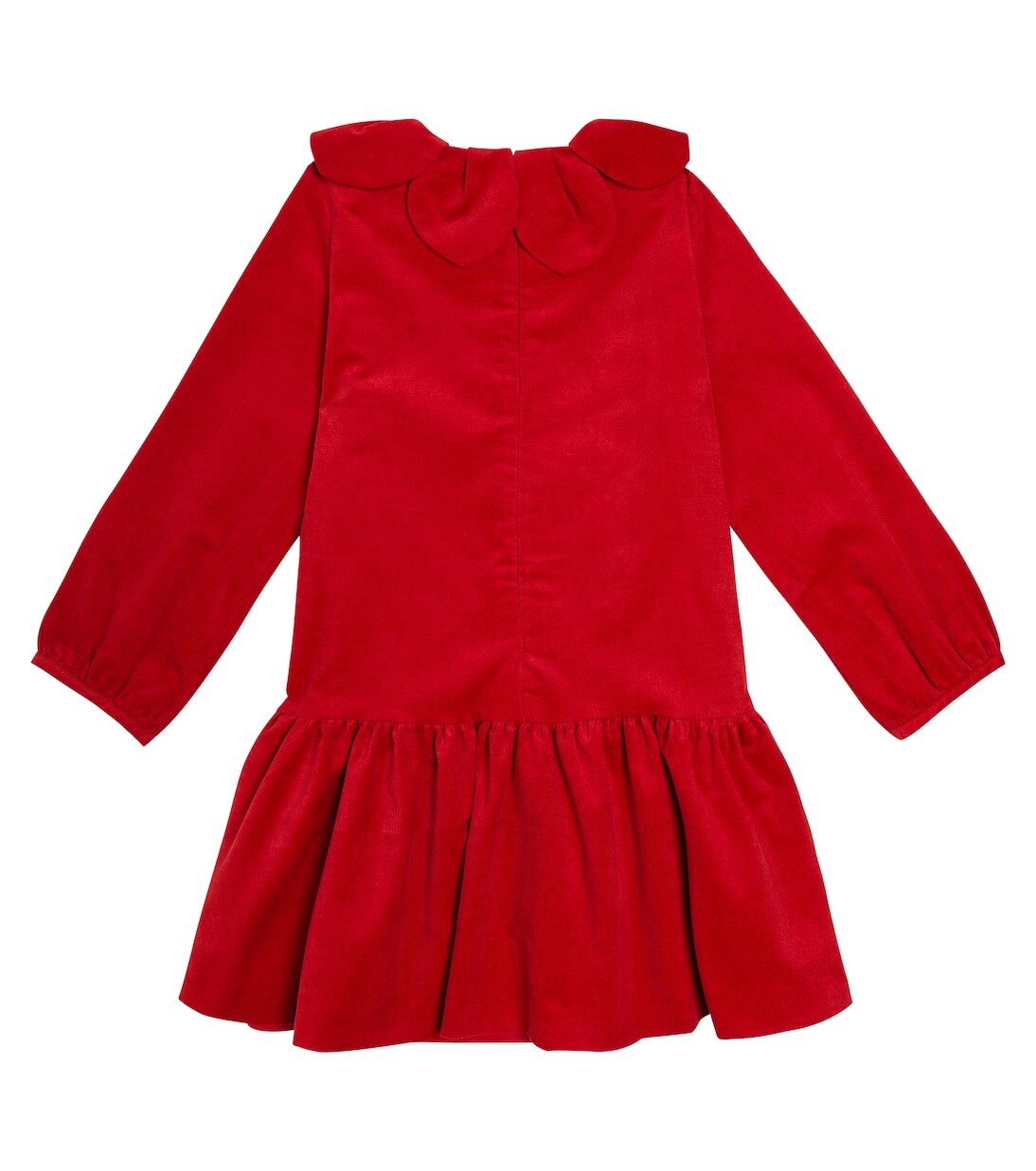 Платье из хлопка с вышивкой Kenzo Kids, красный — фото 4