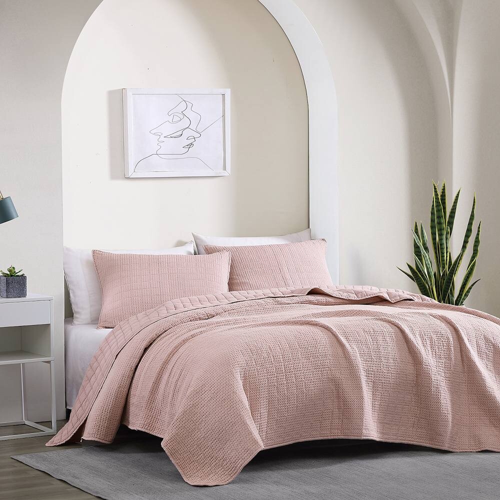 

Avondale Manor Lexie Комплект вафельных одеял с накидками, розовый