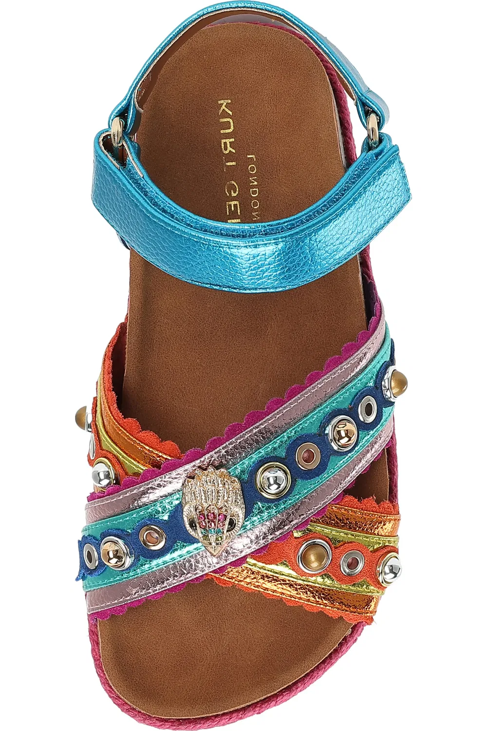 Сандалии детские с блестящими вставками Mini Kensington Kurt Geiger London, Pink Multi — фото 4