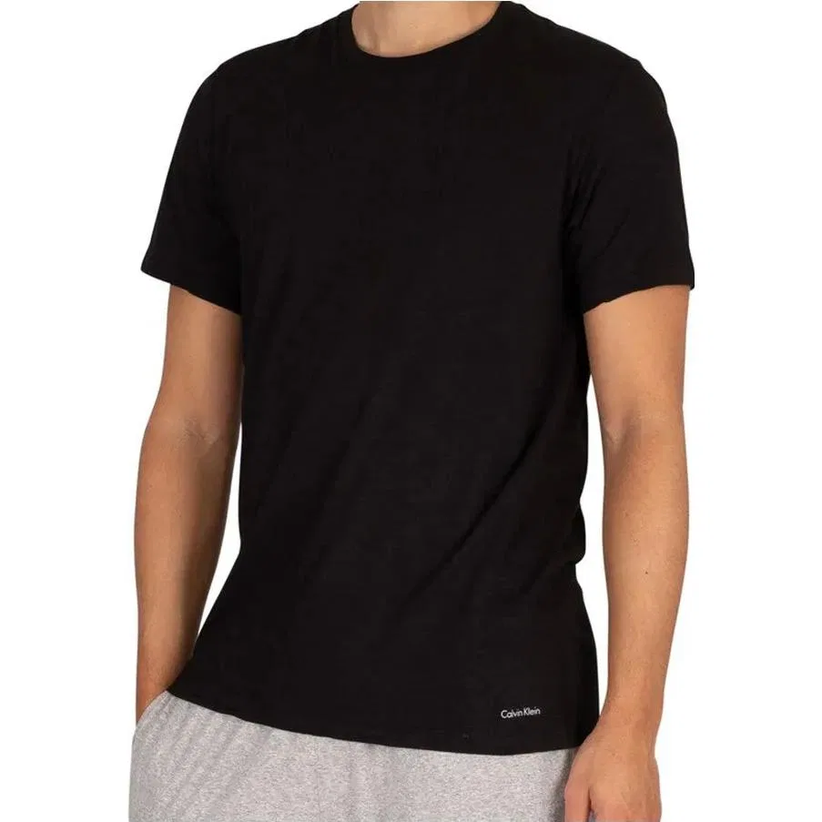 Мужская футболка с коротким рукавом, комплект из 3 штук, Calvin Klein, Black/White/Gray — фото 4
