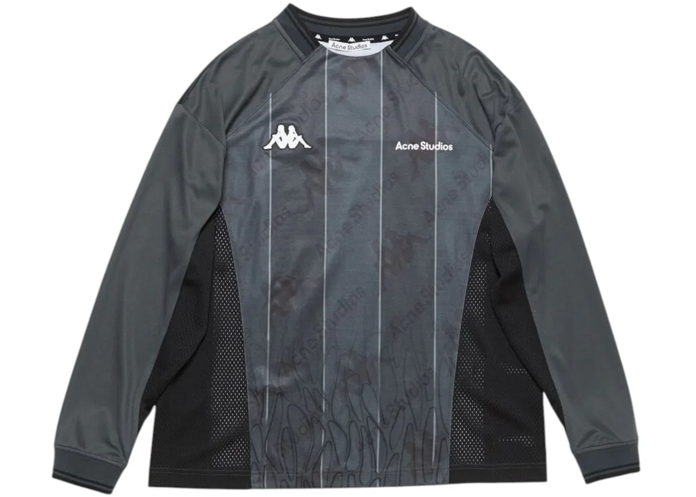 Мужская футболка с длинным рукавом Acne Studios x Kappa Logo Long Sleeve T-shirt, Anthracite/Black