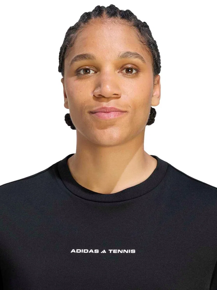 Спортивная футболка ADIDAS PERFORMANCE Performance Shirt 'Tns Cltr' черного цвета — фото 3
