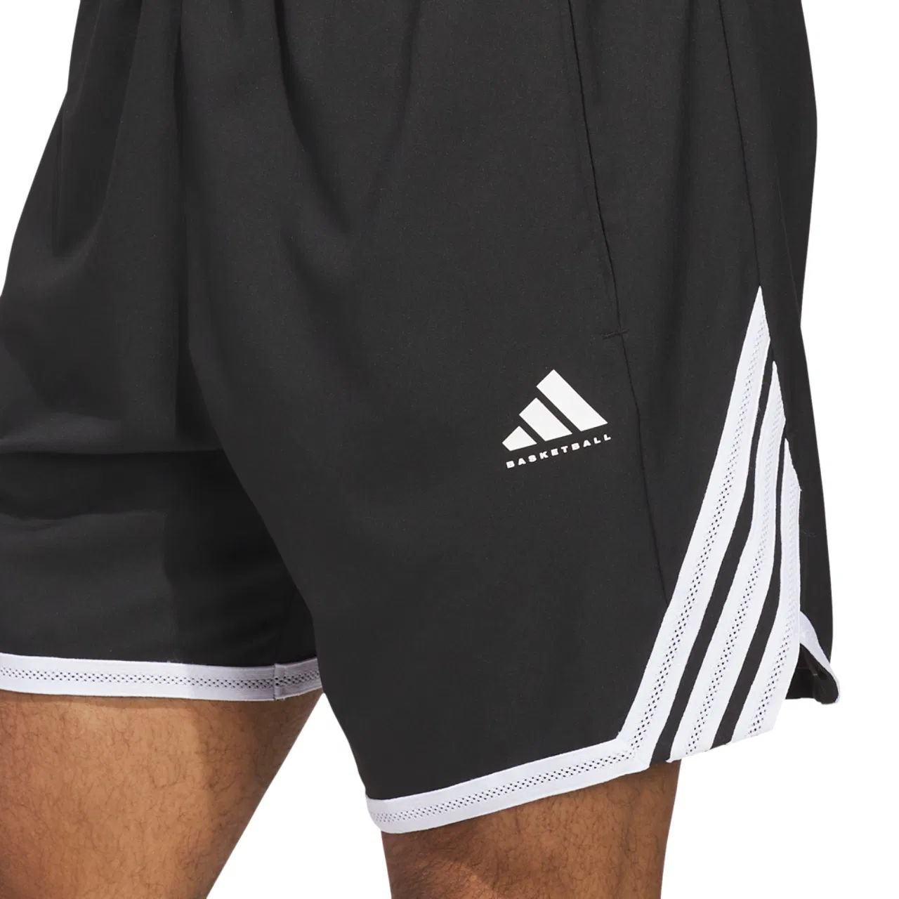 Мужские шорты для баскетбола из переработанного полиэстера Crazylight Adidas, черный/белый — фото 3