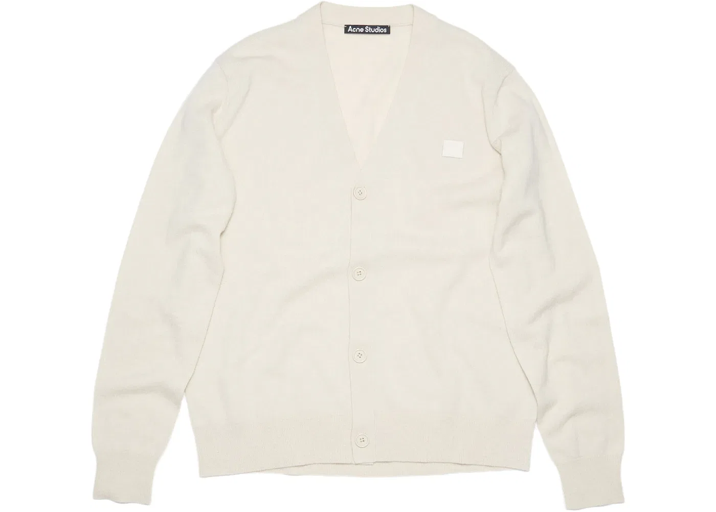 Мужской кардиган с V-образным вырезом с принтом Sweater Acne Studios, Cream Beige