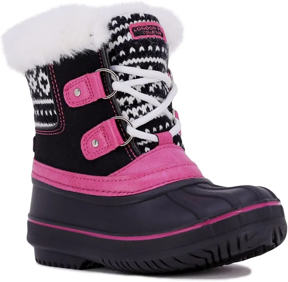 Детские зимние ботинки Tottenham London Fog, Black/Pink