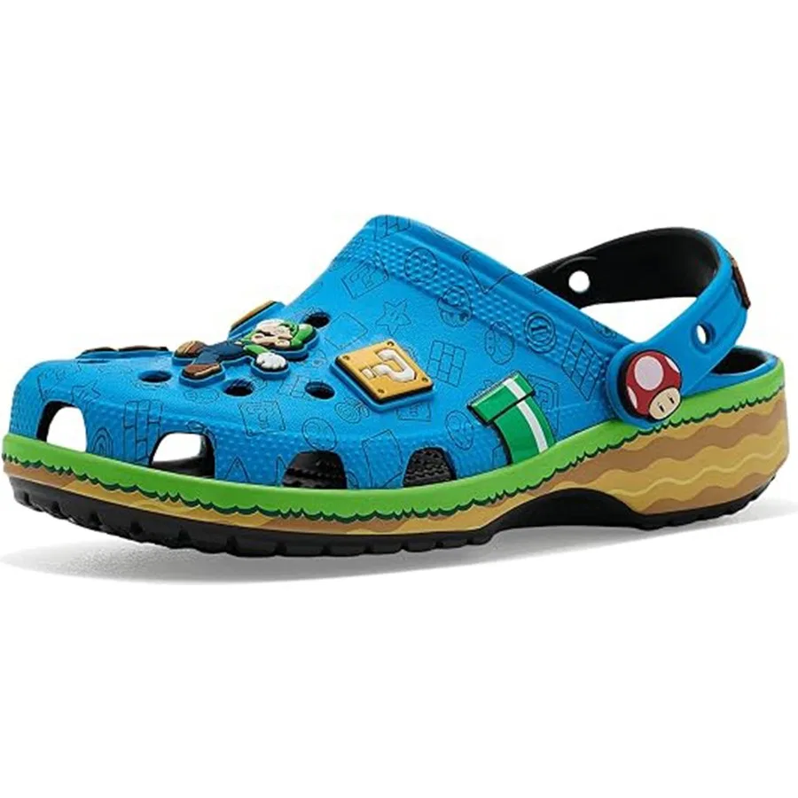 Детские сабо с принтом Super Mario Classic Clog, Crocs, Разноцветный — фото 2