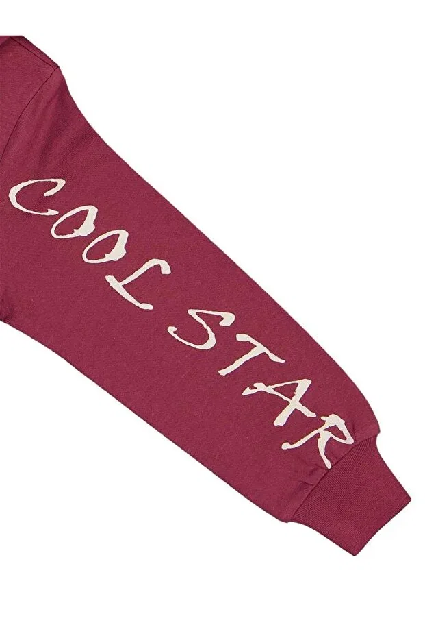 Детское худи с принтом для мальчиков Cool star printed Civil Boys, Burgundy — фото 2