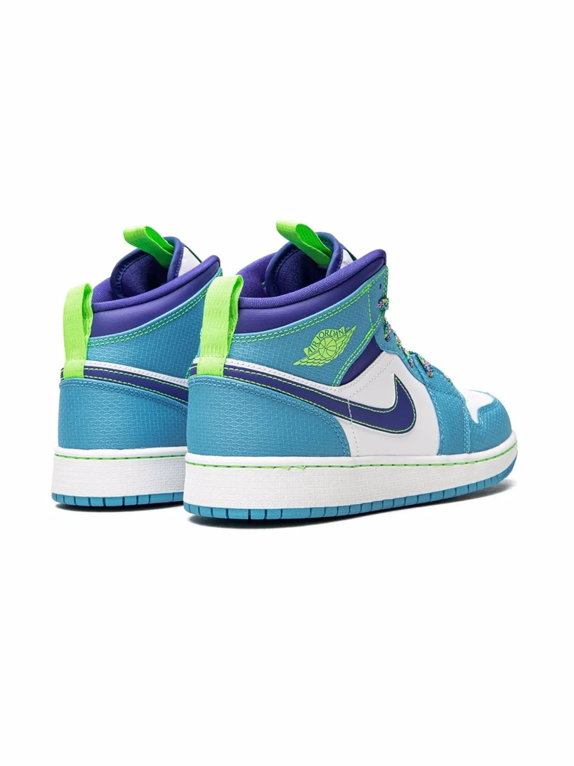 Кроссовки Jordan 1 Mid SE "Sprite Blue" — фото 4