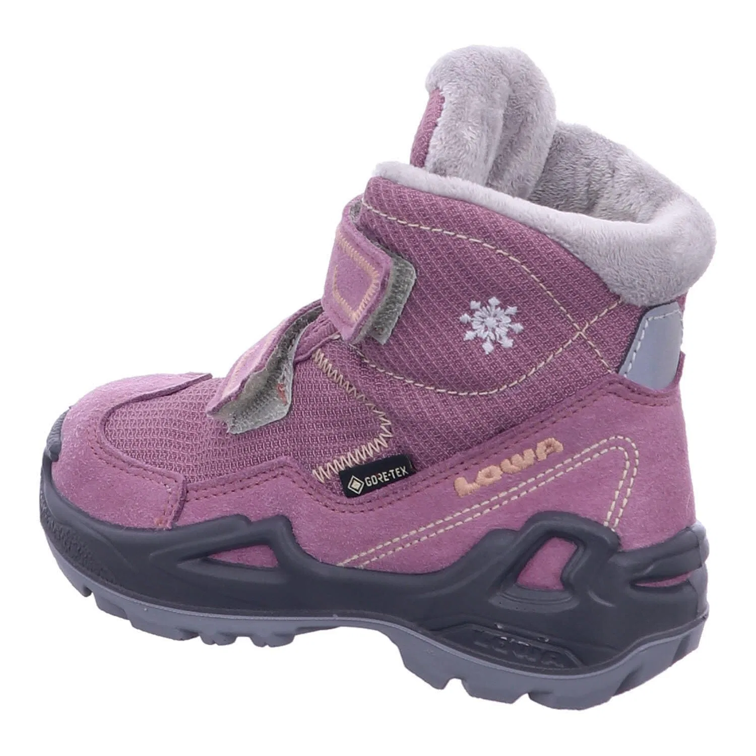 Детские ботинки для мальчиков с мембраной Milo GTX Hi LOWA, Rosso Rosa Nude — фото 3