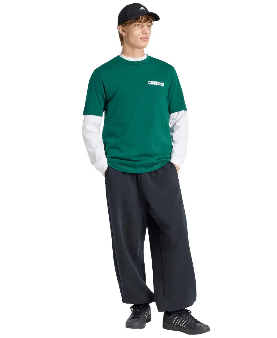 Футболка с графическим принтом Novelty Cards adidas, Collegiate Green — фото 2