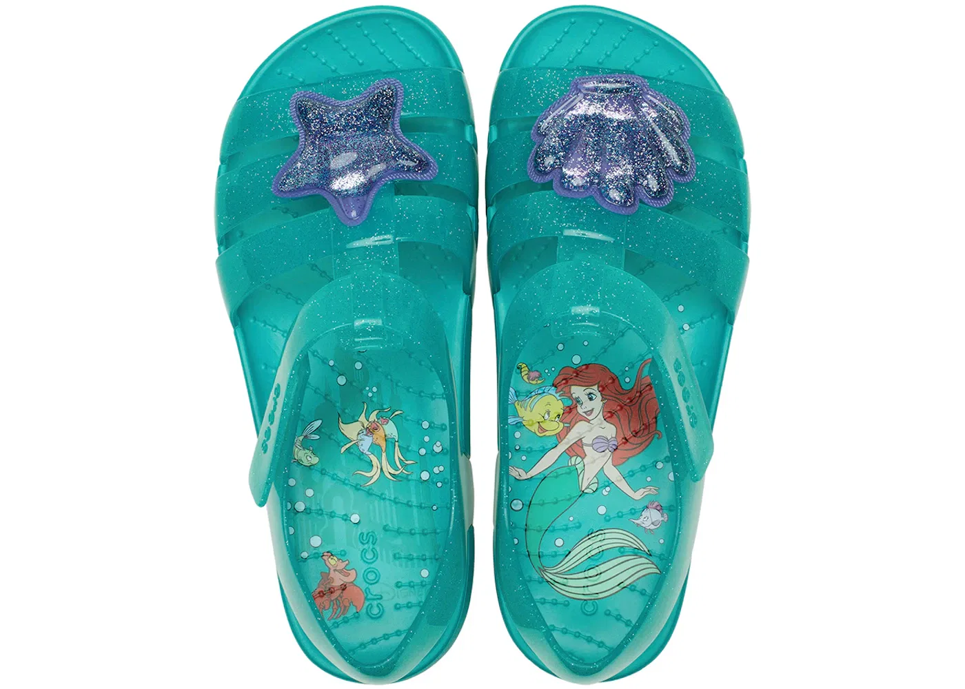 Детские сандалии с принтом Crocs Isabella Sandal Disney Princess Ariel Crocs, Latigo Bay — фото 2
