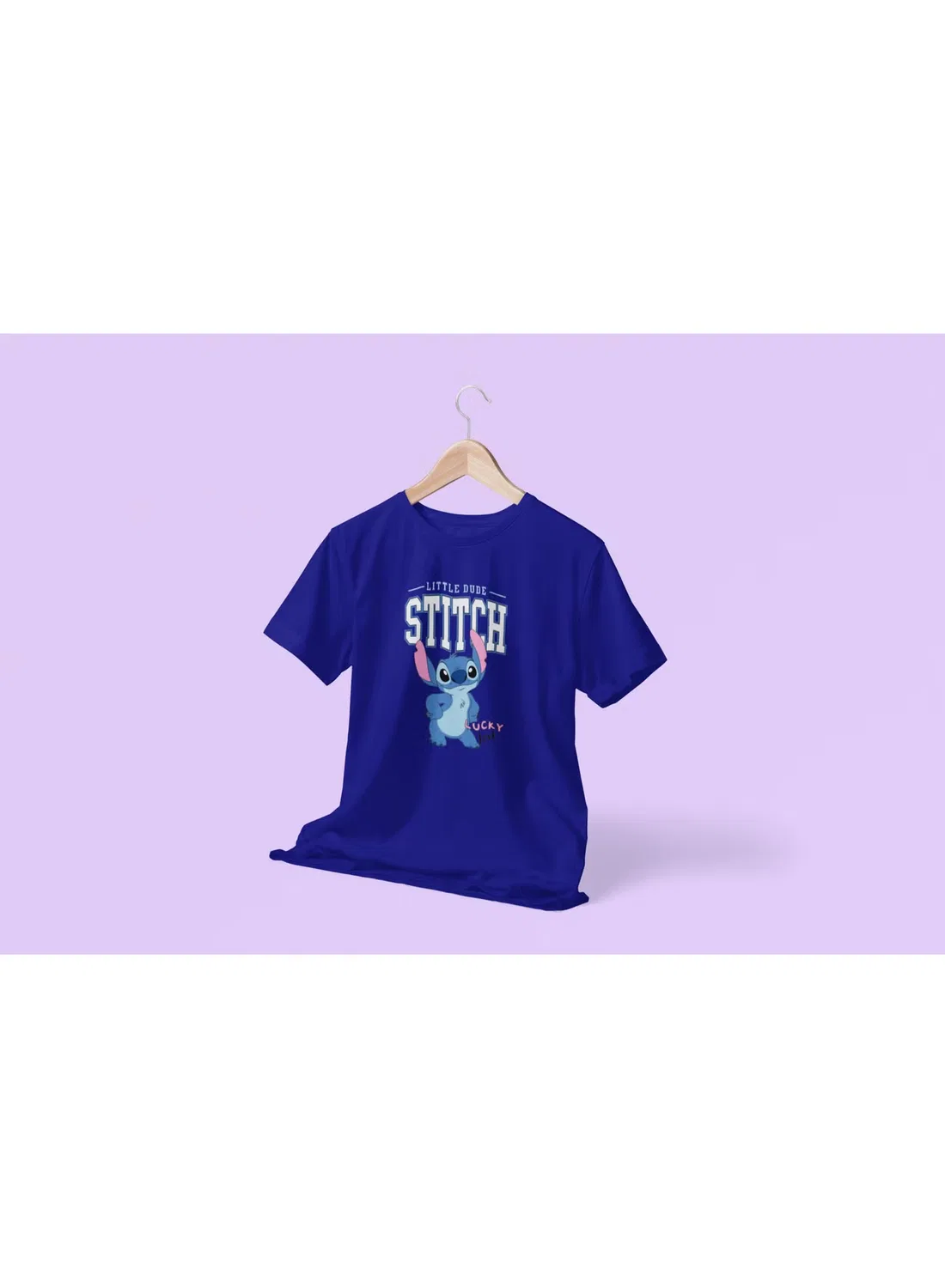 Футболка с принтом Stitch для детей Zoom, темно-синий