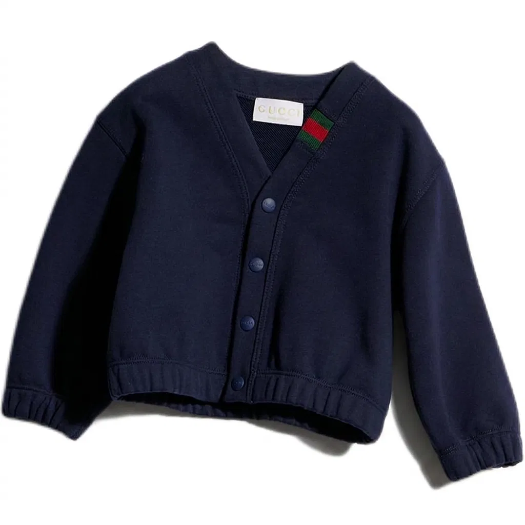 Детское топ-футболка с V-образным вырезом GUCCI, Dark Blue