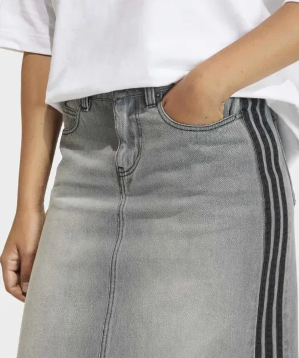 Юбка-карандаш с 3 полосками, Adidas, серый — фото 3