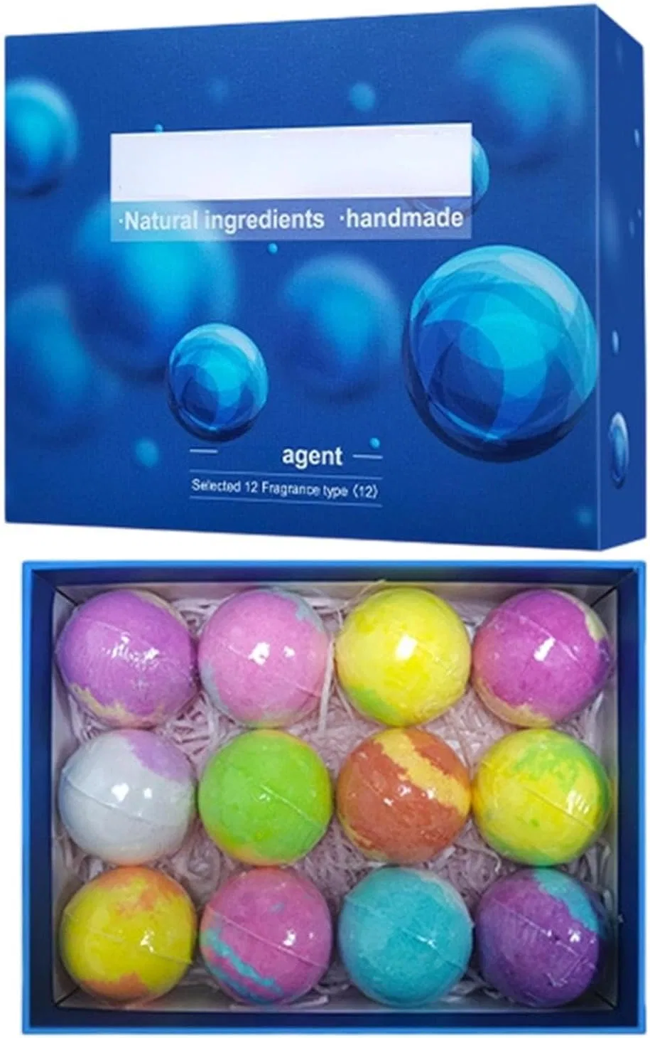Бомбочки для ванны, 12 шт, мультиколор Generic