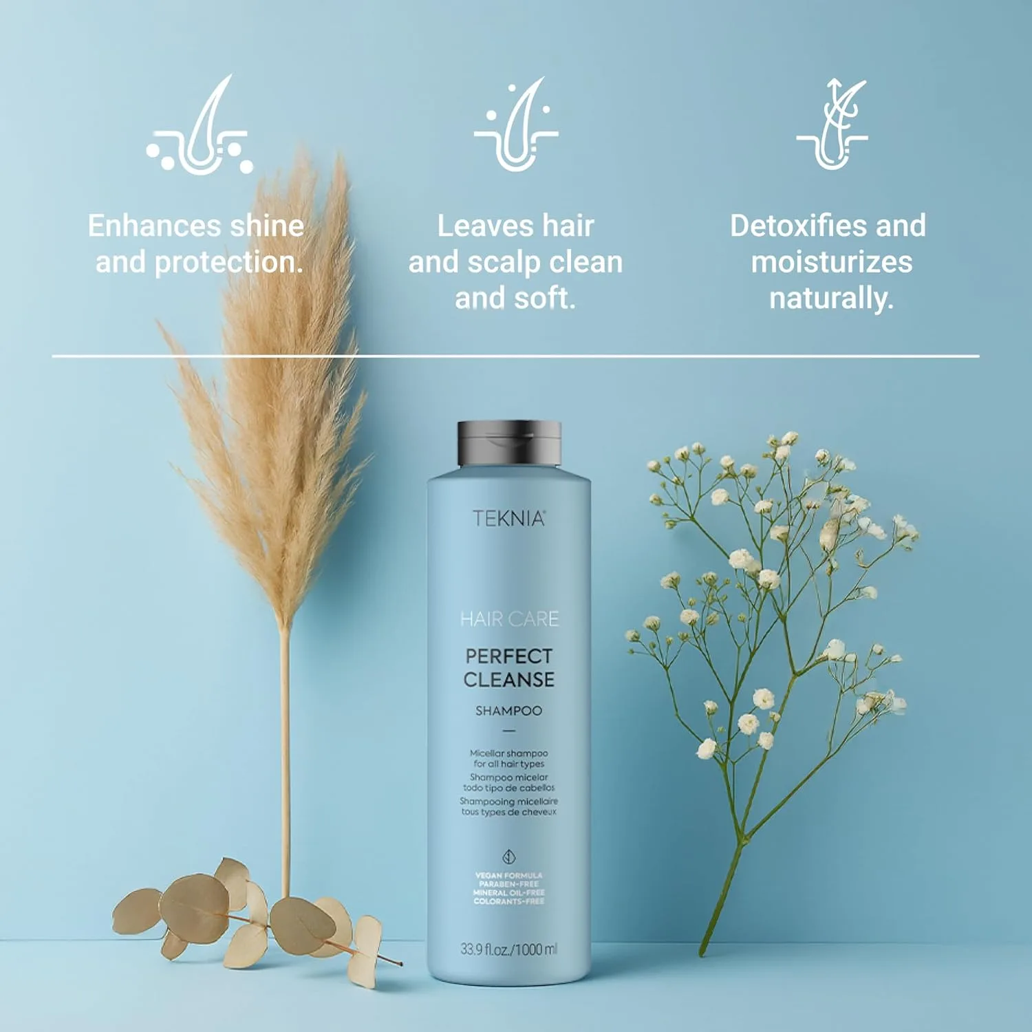 LAKMÉ Teknia Perfect Cleanse Shampoo, очищающий шампунь для удаления загрязнений, глубоко очищающий для кожи головы и волос. 1000 мл (.) — фото 3