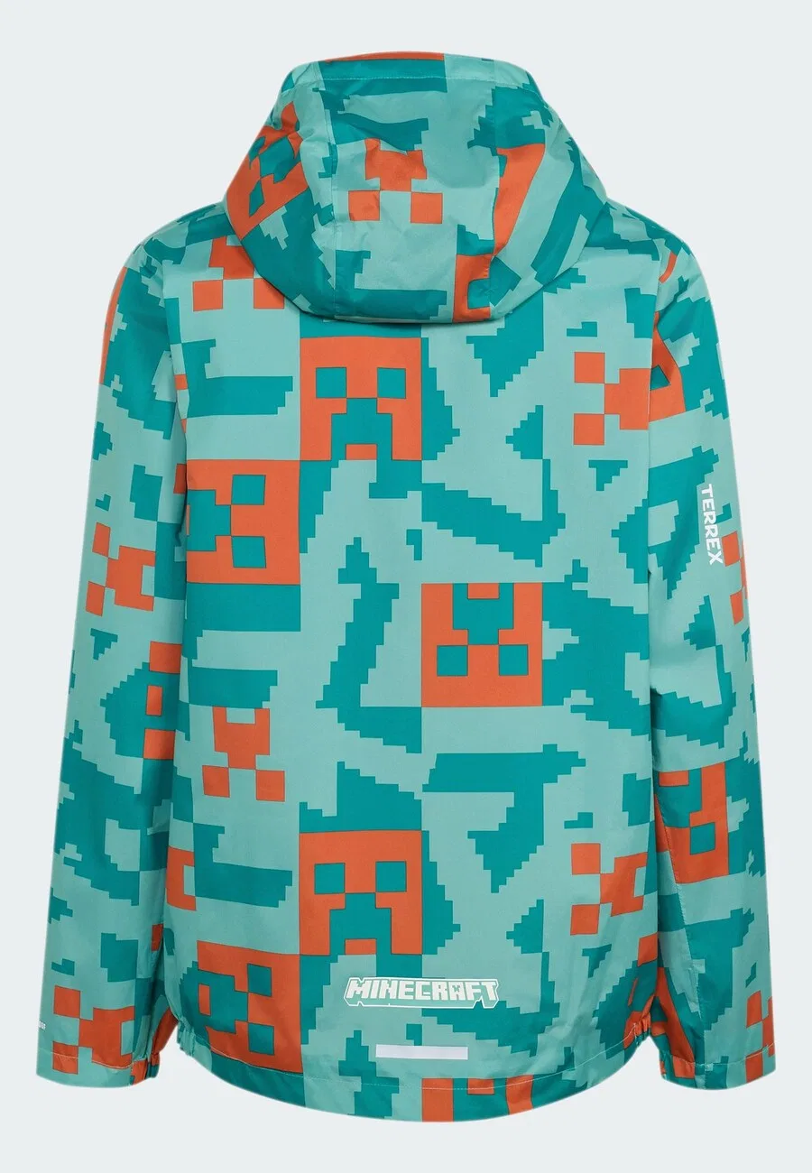 Куртка ADIDAS TERREX Performance Jacket 'Adidas x Minecraft' в бирюзовом и голубом цветах — фото 4