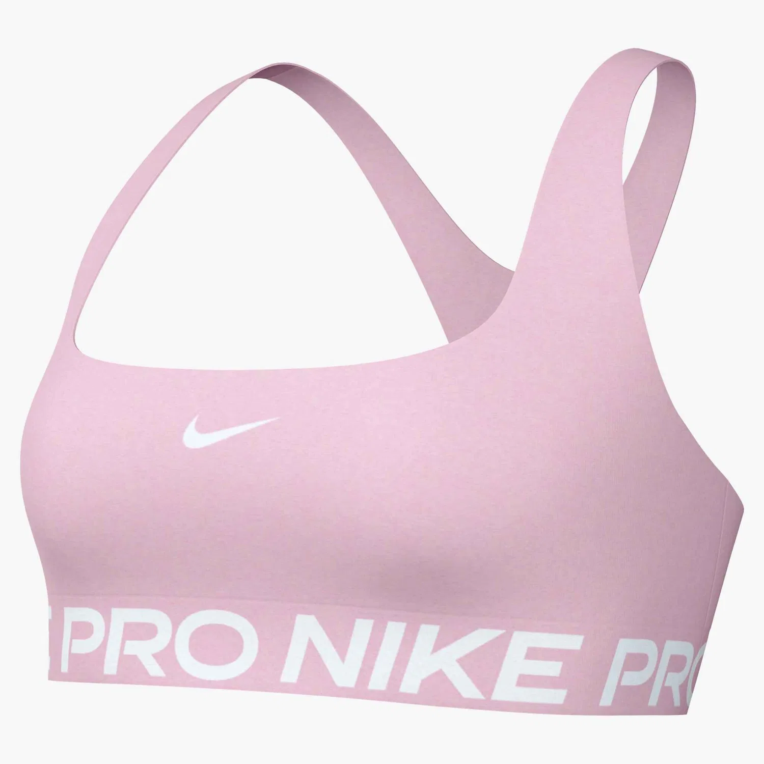 Женский спортивный бюстгальтер с быстросохнущим материалом Nike, Pink Foam/White — фото 3