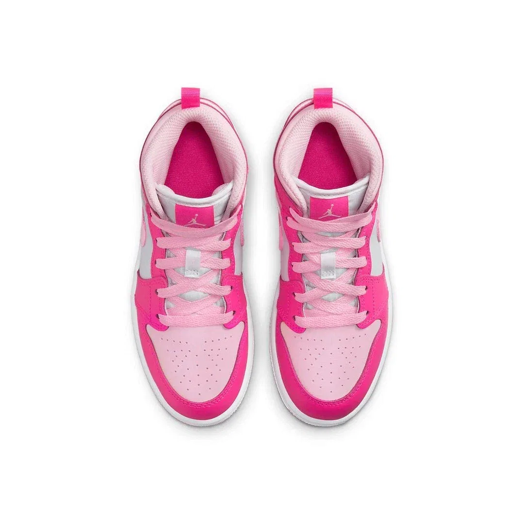 Детские кроссовки Nike Air Jordan Mid FD8781 - розовые, повседневная обувь HTAT99 — фото 3