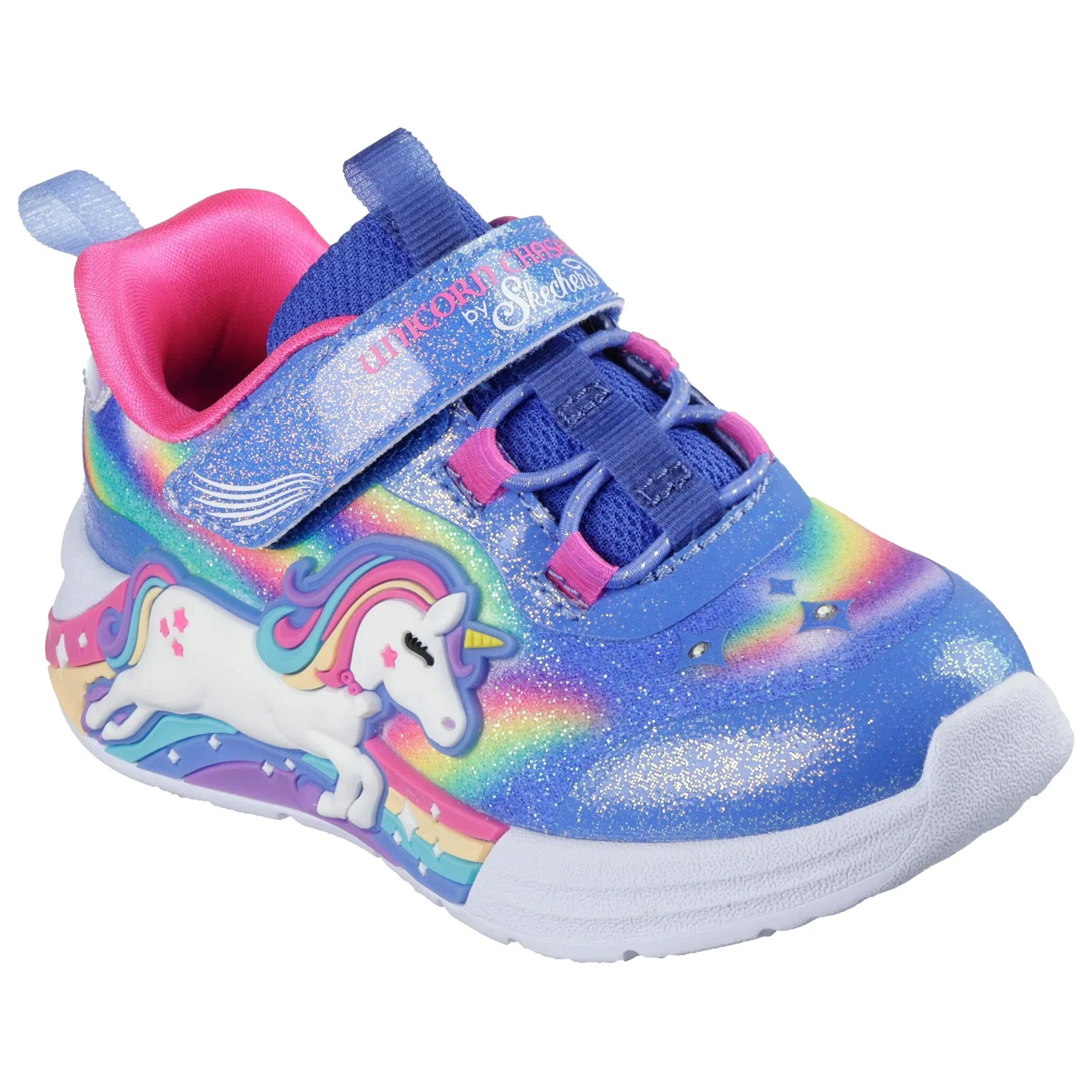Детские кроссовки с блестками Skechers UNICORN CHASER, Blue Multicolor