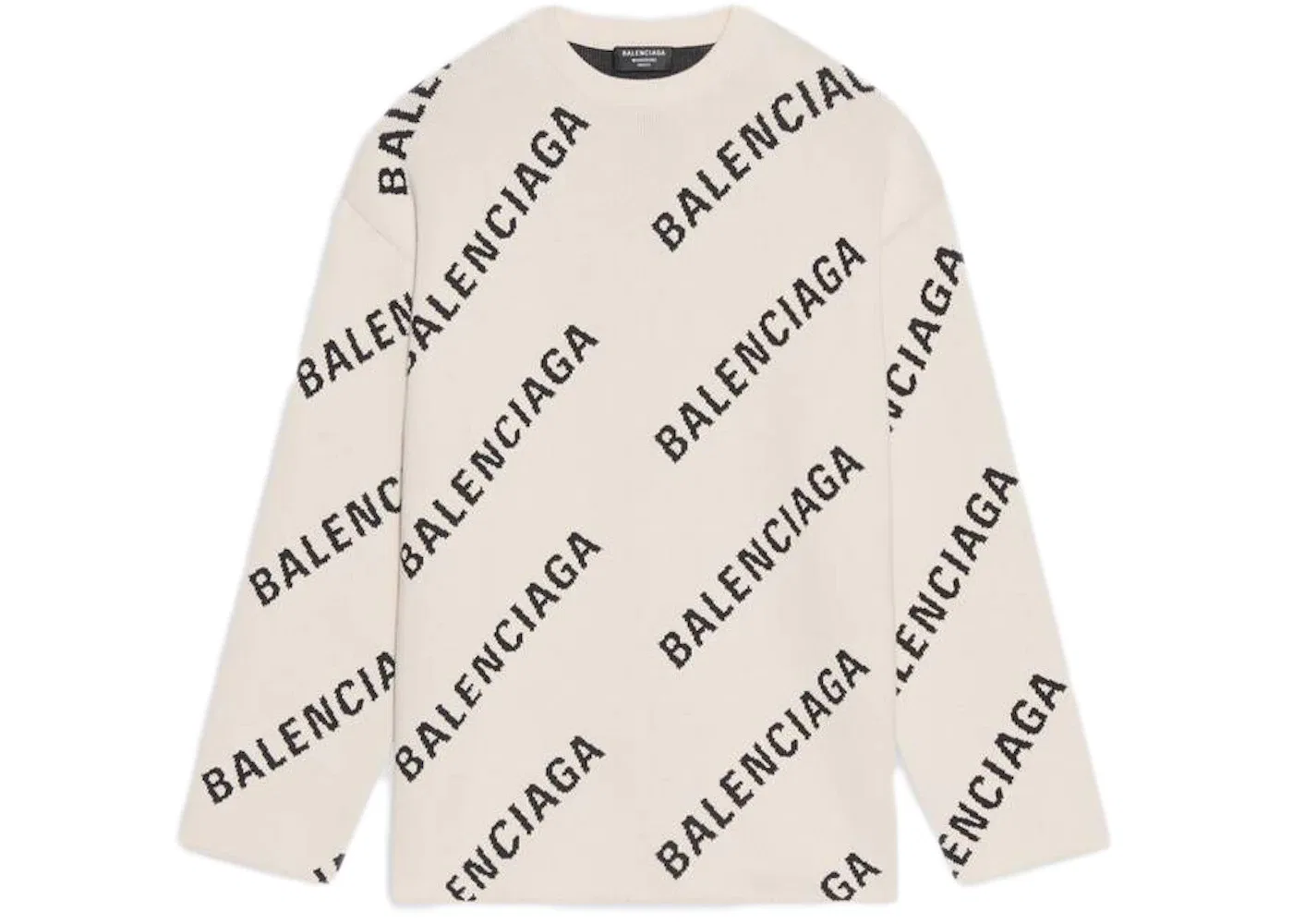 Мужской свитшот с принтом Balenciaga Crewneck, White