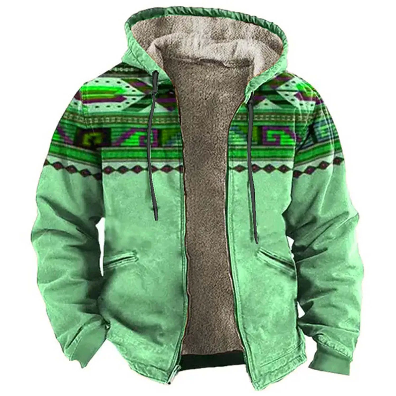 Мужское зимнее пальто Woodman Shirt с флисовой подкладкой, Green-D