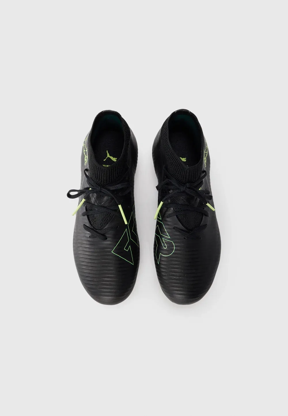 Футбольные бутсы Future 8 Pro унисекс для твердого грунта Puma, Black/Fizzy Light/Green Terrain — фото 4