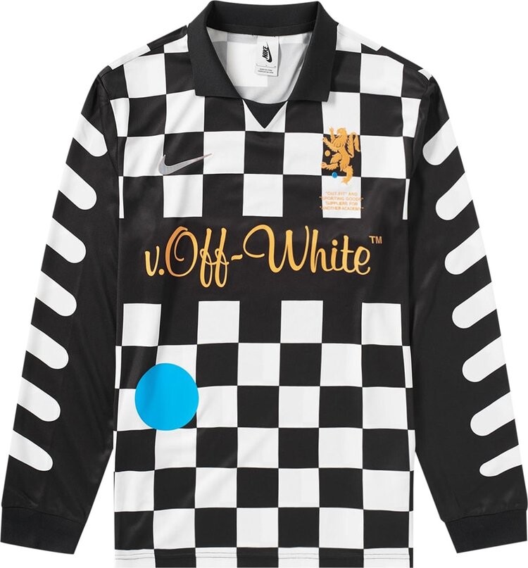 Футболка Nikelab x Off-White Mercurial NRG X Football Jersey 'Black', черный — фото 2