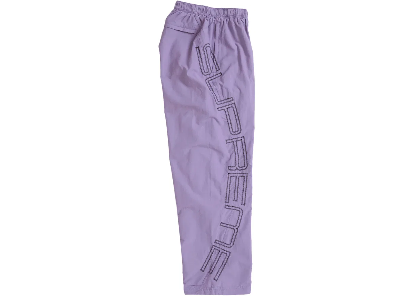 Мужские спортивные штаны с принтом Supreme Spellout Embroidered Track Pant (SS25), Dusty Purple — фото 2