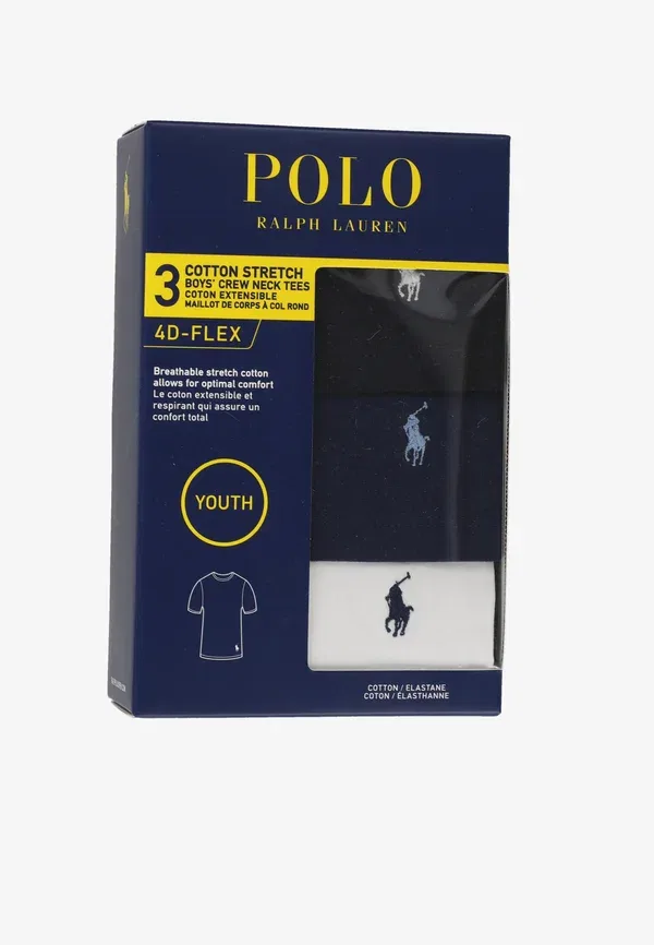 Футболки комплект 3 шт, хлопок с эластаном, Crew 3 pack, Polo Ralph Lauren, черный — фото 3