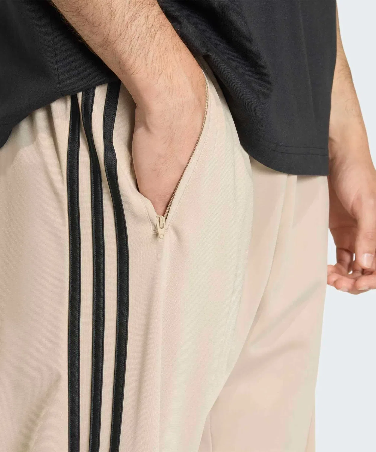 Мужские спортивные брюки с регулируемым поясом Firebird Track Pants Adidas, Beige — фото 4