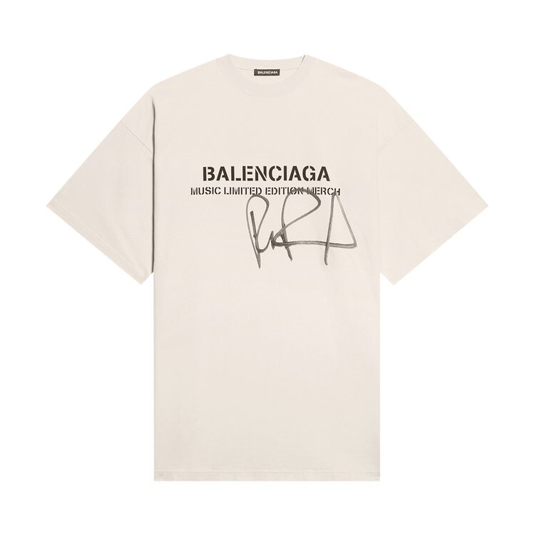 

Футболка Balenciaga Oversized T-Shirt 'Chalky White/Washed Black', белый