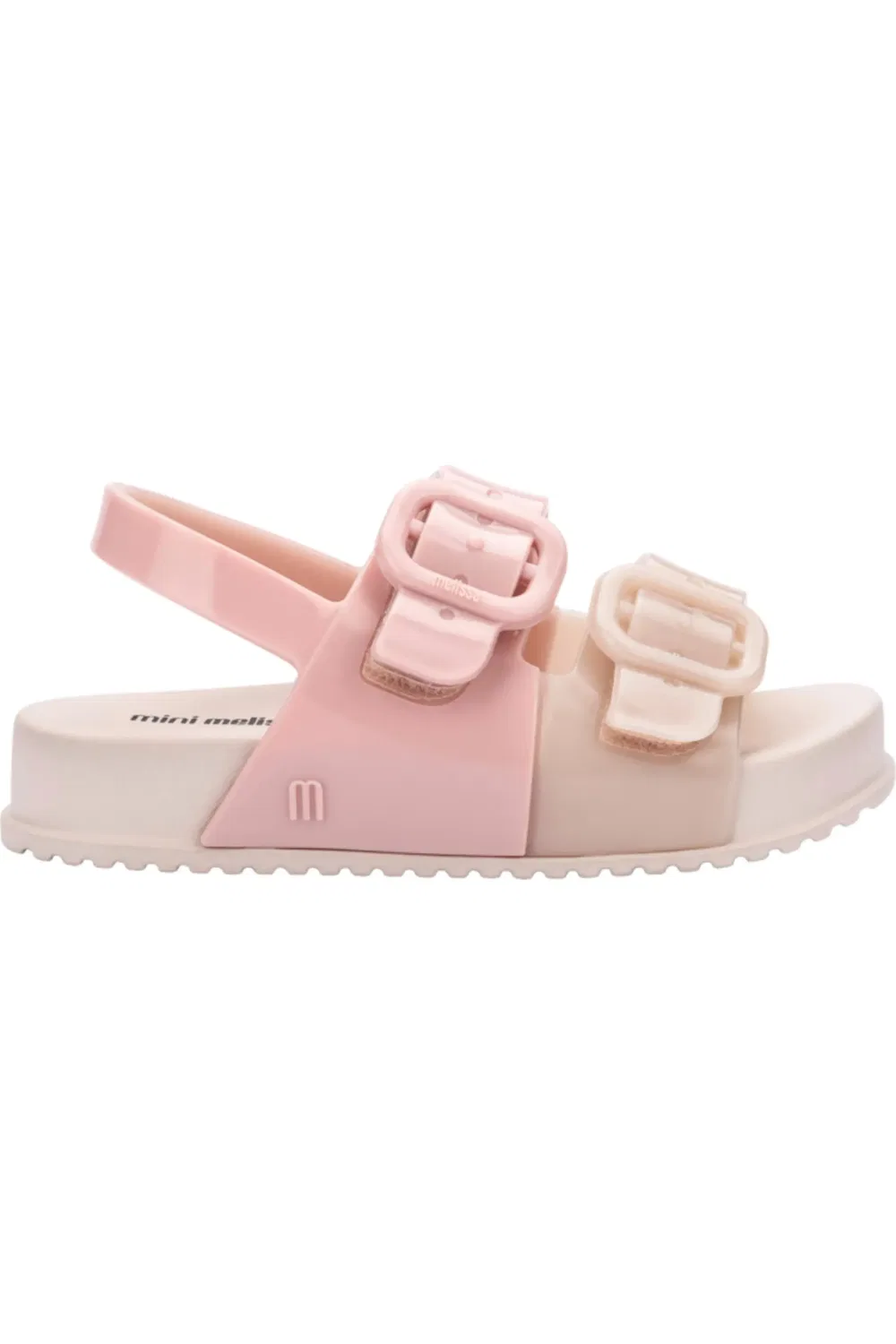 Сандалии детские с регулируемым ремешком Mini Cozy Slingback Mini Melissa, розовый/бежевый — фото 2