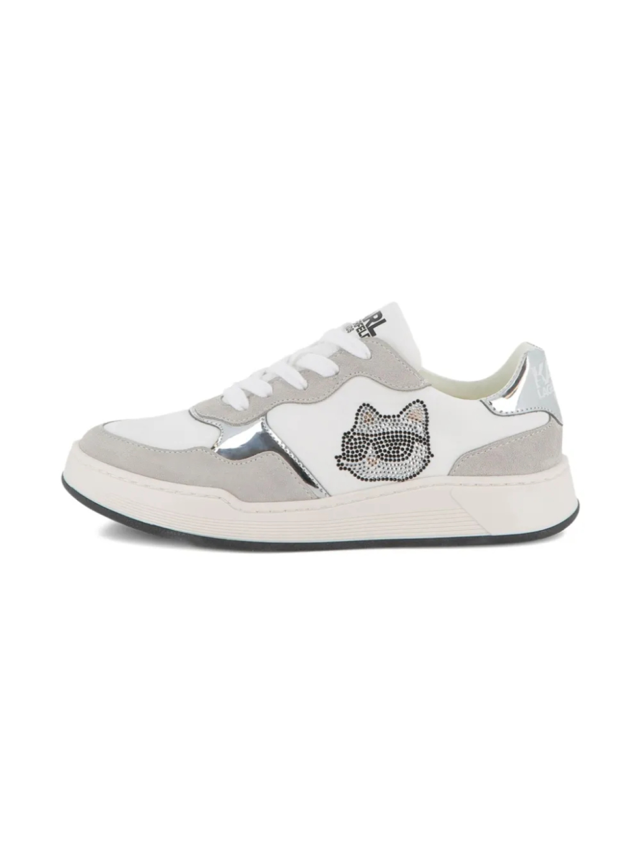 

Кроссовки с мотивом Ikon cat Karl Lagerfeld Kids, белый