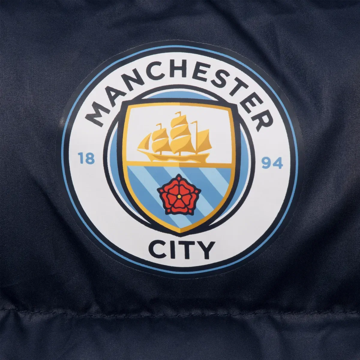 Детская куртка с капюшоном стеганая зимняя Manchester City Fc, Blue — фото 2