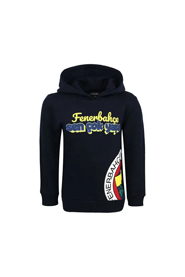 Детское худи для девочек с принтом Child tribun sen long live sweat Fenerbahçe, Fb Laci New