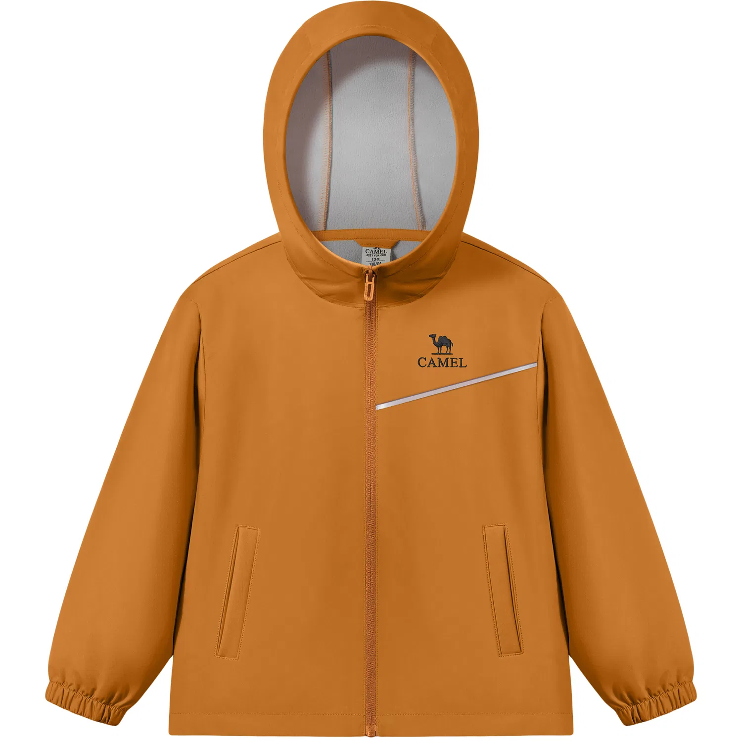 Детская софтшелл-куртка с капюшоном CAMEL, Glass Orange