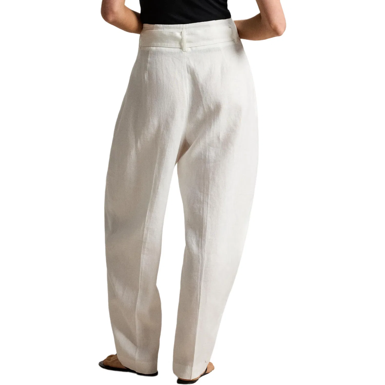 Женские брюки свободного кроя SS26 Casual Pants Loose Fit Polo Ralph Lauren, White — фото 4