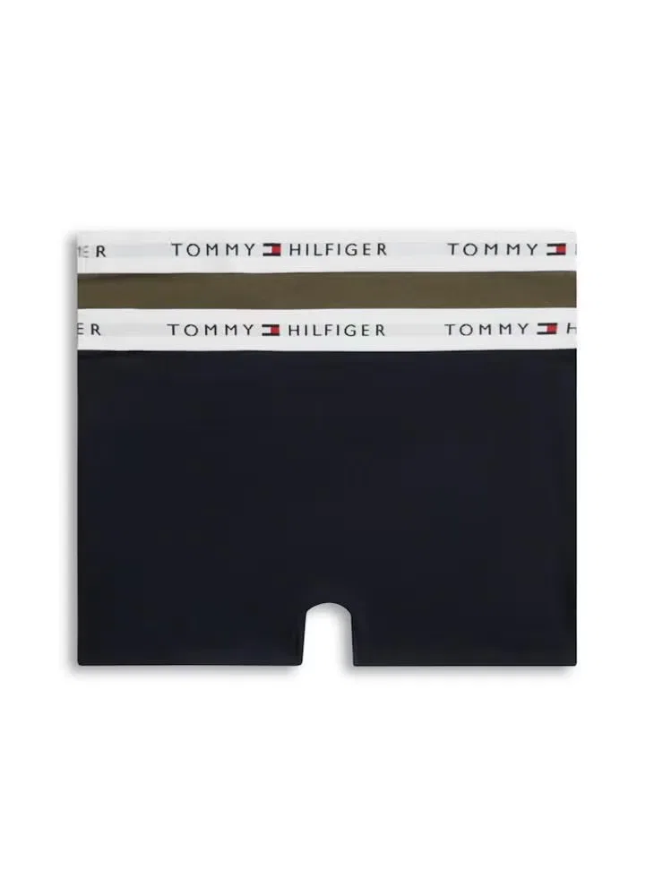 Трусы-боксеры с логотипом на поясе, комплект из 2 штук, Tommy Hilfiger, небесно-голубой — фото 2