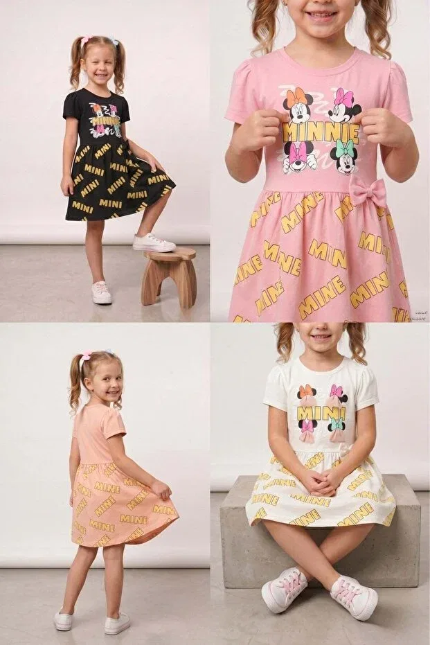 Детский комплект платьев для девочек с коротким рукавом Newkids, Multicolor — фото 4