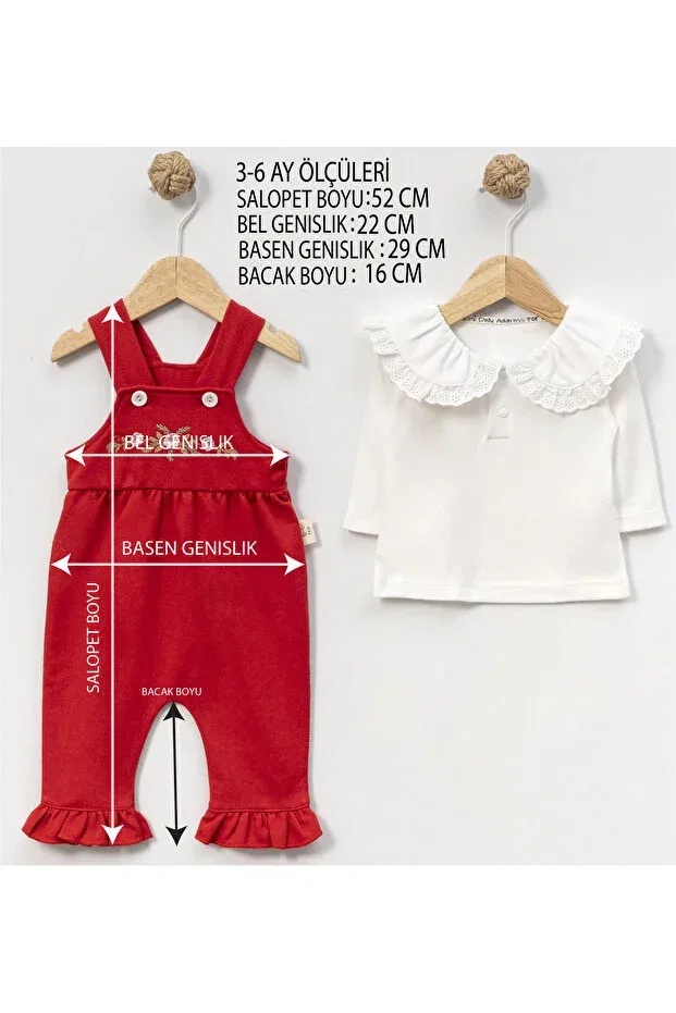 Детский комбинезон с вышивкой Baby rose embroidered innerwear girls slopet Hülya'S Mind, Ecru — фото 3