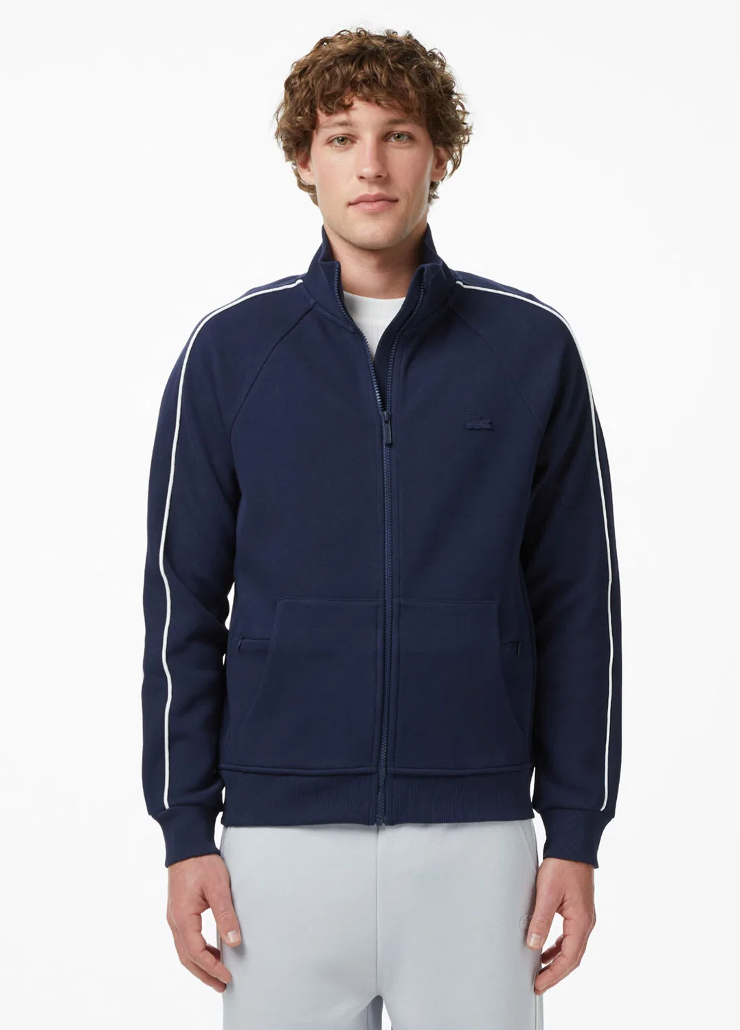 Свитшот с молнией Lacoste, dark blue