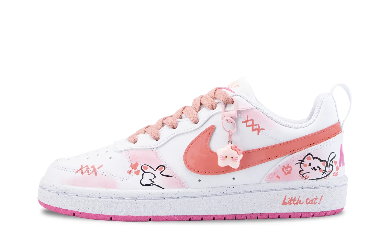 Кроссовки для скейтбординга Court Borough, Nike, Pink White — фото 3